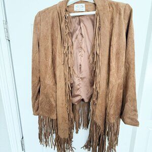 Joyfolie Boho Fringe suede jacket